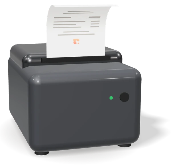 80mm thermal receipt printer with a receipt